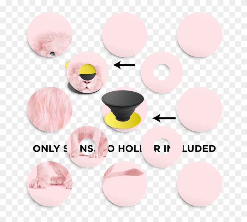 A Pink Lion Skin Phone Holder - Lip Balm Clipart #3383253