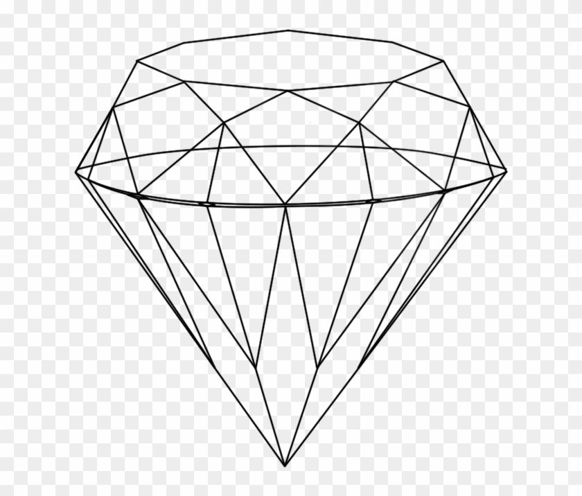 Diamond Designer Transprent - Line Art Clipart #3383969