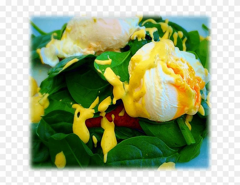 Eggs Benedict With Hollandaise Sauce And Spinach Save - Spinach Salad Clipart