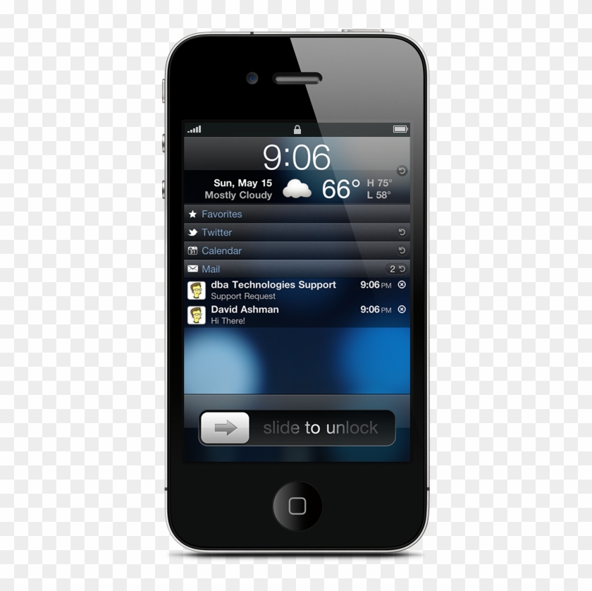 Custom Notification Page On Your Lockscreen - Iphone 4 Clipart
