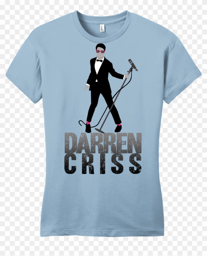 Girly Light Blue Darren Criss Tuxedo Pose T-shirt - Active Shirt Clipart #3384386
