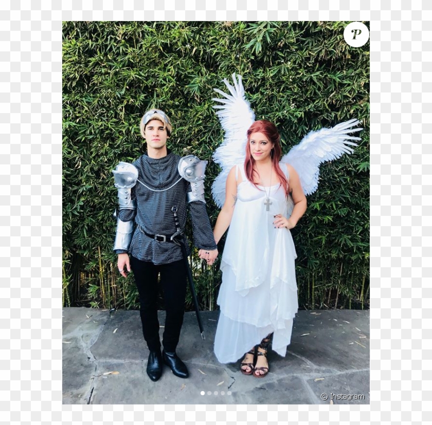 Darren Criss Et Sa Compagne Mia Swier, Ici Lors D'halloween - Darren Criss Girlfriend 2018 Clipart