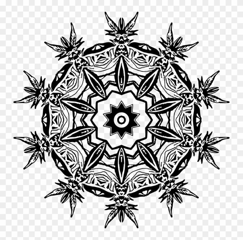 Drawing Mandala Tattoo - Flower Mandala Tattoo Draw Clipart