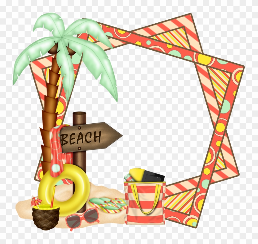 Beach Cluster Frame Clipart