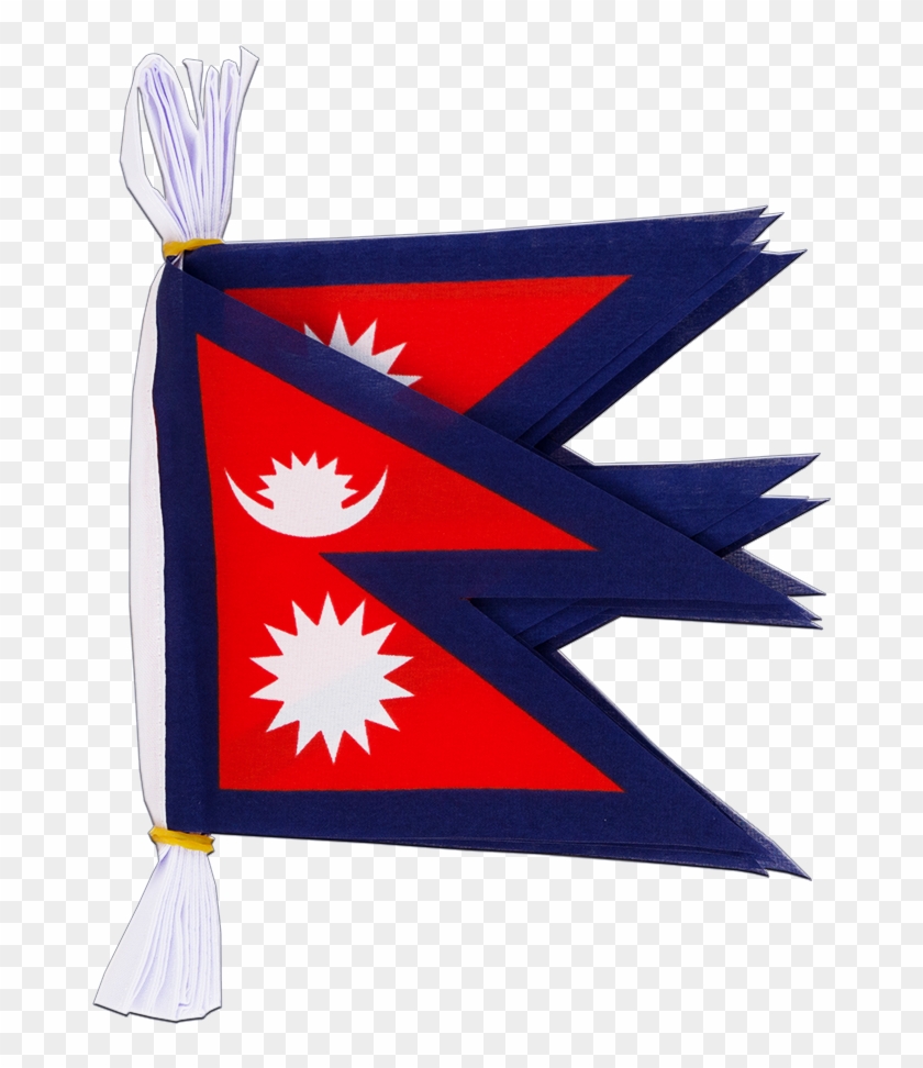 Mini Flag Bunting 6x9\ - Flag Of Nepal Clipart