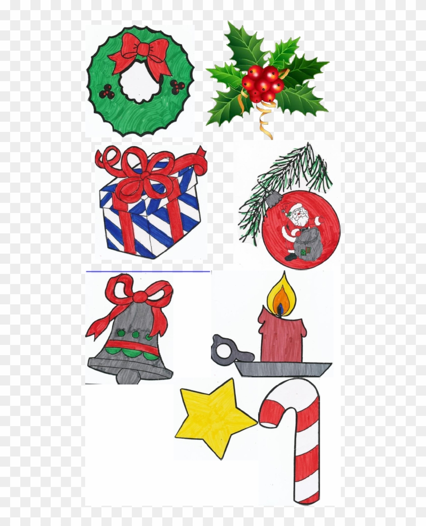 My Two Drew The Remaining Symbols Out Of The Paper - 5 Symbols Of Christmas Clipart #3385314