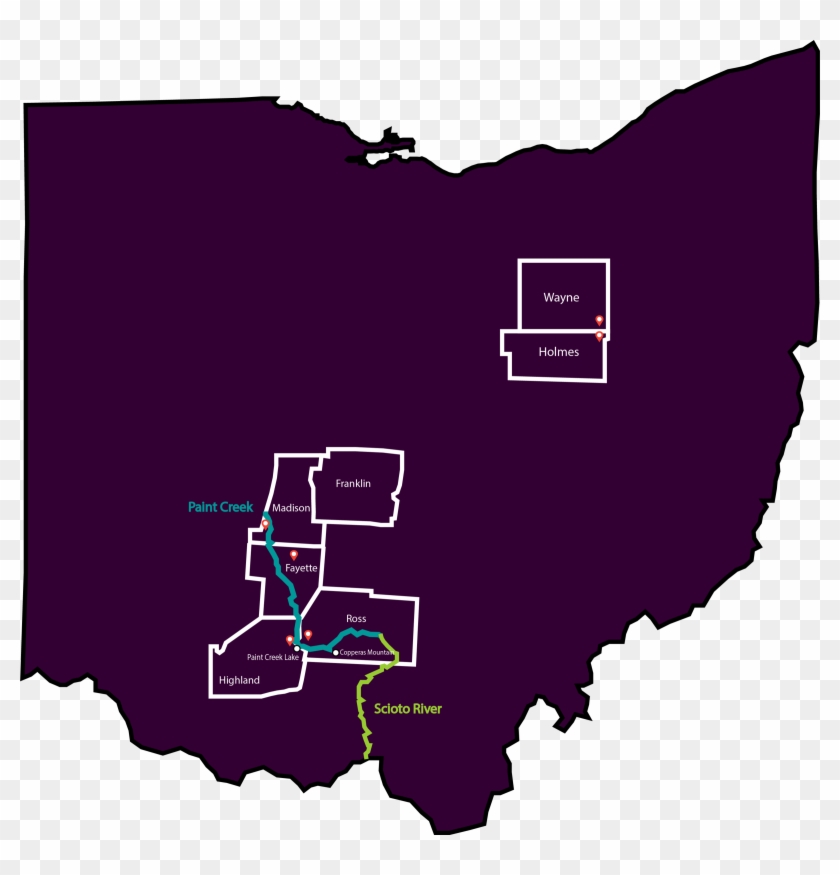 Explore The Map Of The Paint Townships, Labeled By - We Re From There's No Sun Our Hometown's In The Dark Clipart