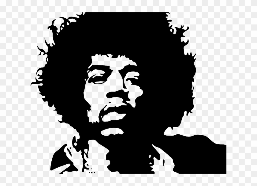 I Watched A Great Documentary About Jimi Hendrix Last - Jimi Hendrix Black And White Clipart #3385942