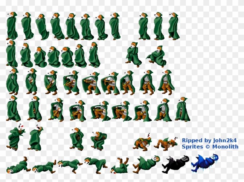 Thief Video Game Sprites, Pc Computer, Claws, Computers - Captain Claw Sheet Clipart #3386470