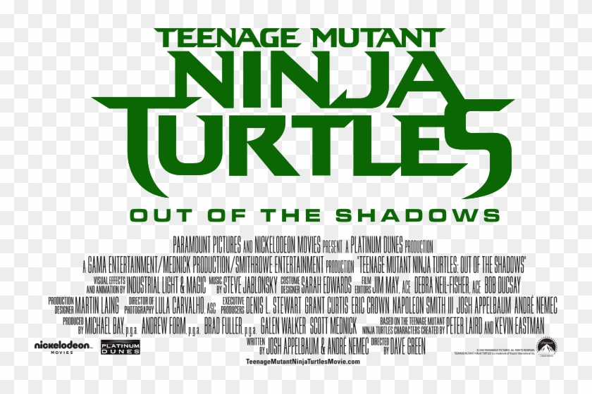 Tmnt 2 Logo Png Vector Free Library - Nickelodeon Movies Ninja Turtles Clipart #3386679