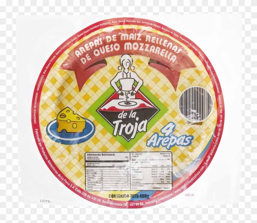 Arepa De La Troja Con Queso Mozzarella - Arepas De La Troja Clipart