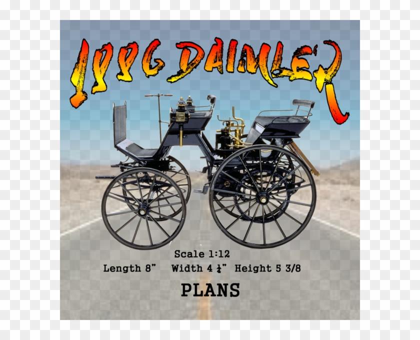 Printed Full Size Drawings 1886 Daimler Scale - Plus Belle La Vie Clipart #3386908