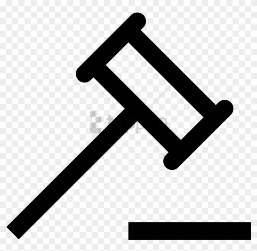 Free Png The Icon Is A Simple Line Drawing Of A Gavel - Vector Law Png Logo Clipart