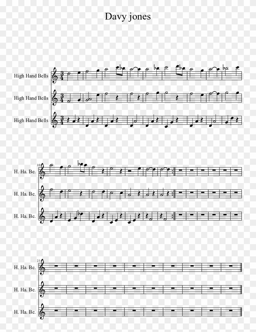 Davy Jones Music Box - Civil War Era Violin Sheet Music Clipart #3387345