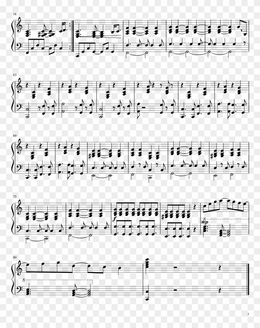 Sad Sheet Music Composed By Alex Kempa 3 Of 3 Pages - Wagner Wedding March Pdf Clipart #3387346