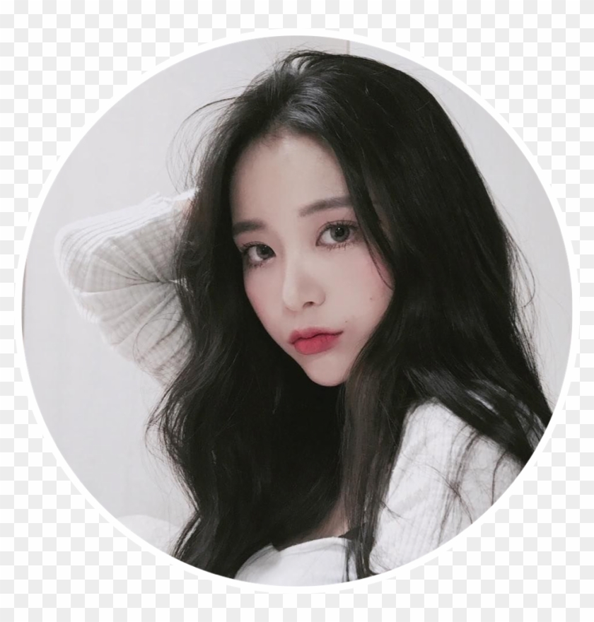 Ulzzang Ulzzangcute Ulzzanggirl Sticker Korean Koreangi - Korean Ulzzang Girl Black Hair Clipart #3388552