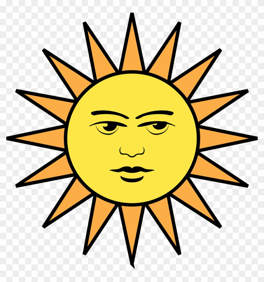 Burning Face Sun Symbol Png Image - Draw A Sun Step By Step Clipart #3389636