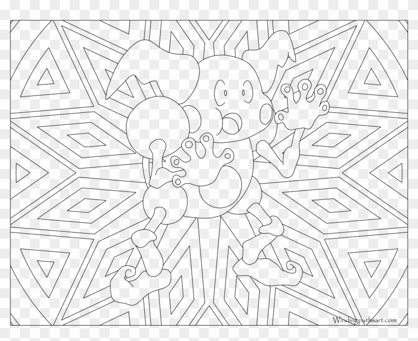 Mr - Mime - Line Art Clipart #3389787