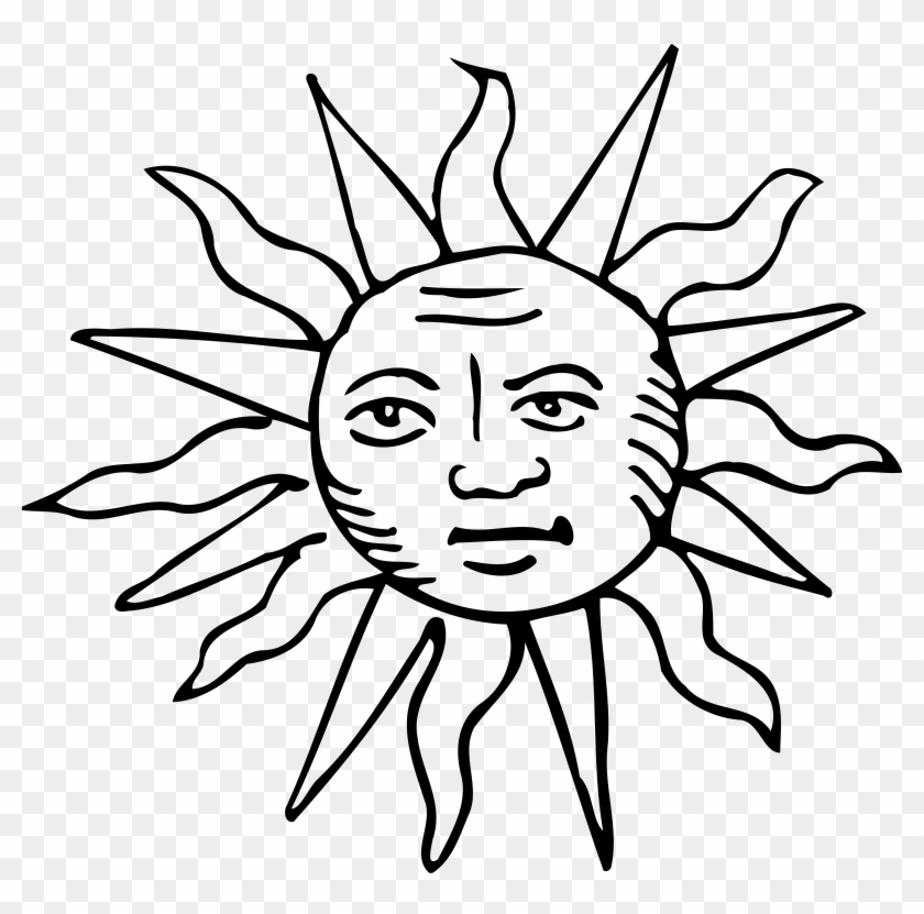 This Free Icons Png Design Of Blazing Sun 7 - Pixabay Sun Black And White Cartoon Clipart