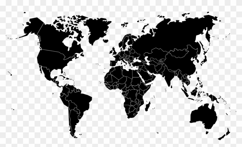Your Browser Does Not Support Html 5 Canvas Please - Simple World Map Svg Clipart