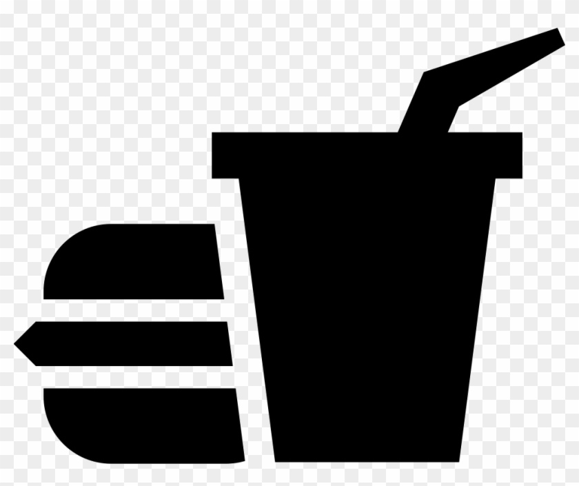 Fast Food Burger And Drink Comments - Food And Drink Vector Clipart #3390532
