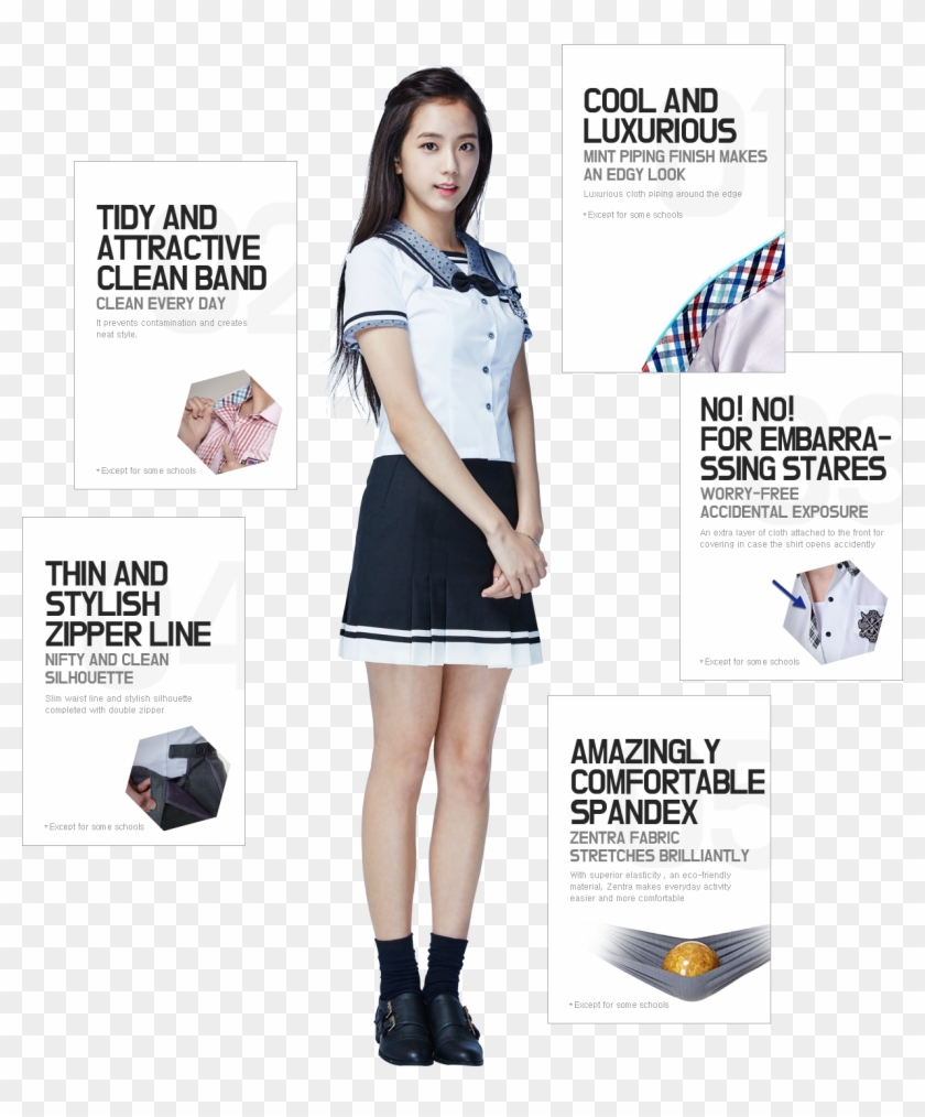 Img Girl2 Eng - Girl Smart School Uniform Korean Clipart