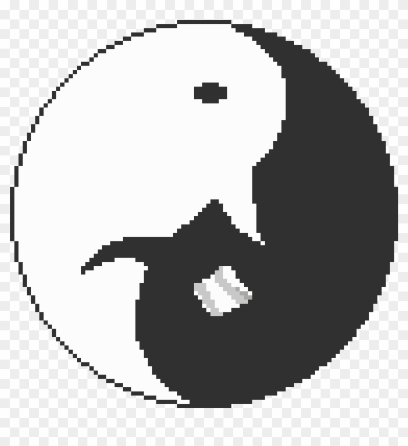 Tag - Punpun - Pixel Art Ying Yang Clipart #3390640
