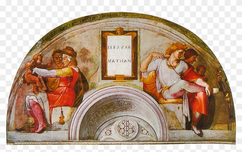 File - Michelangelo - Sistine Chapel - Lunette Eleazar - Eleazar And Mathan Michelangelo Clipart