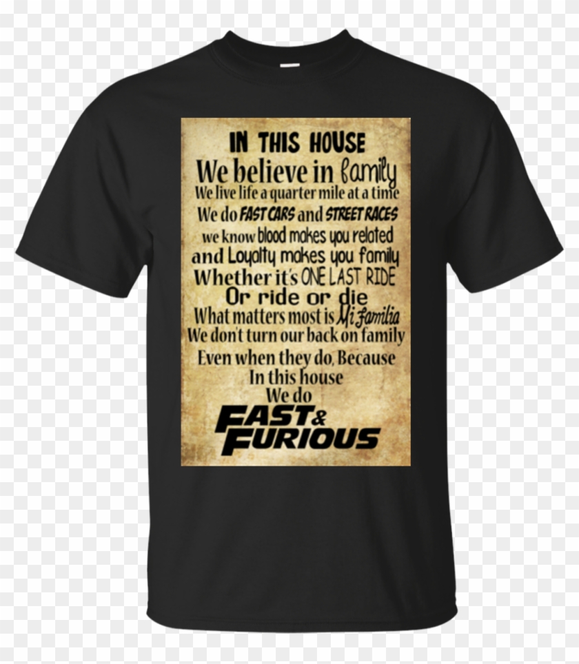 Fast And Furious Shirts In This House We Do Fast And - Active Shirt Clipart #3391682