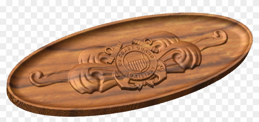 Coast Guard Auxiliary Cuttermans Pin Style B - Carving Clipart