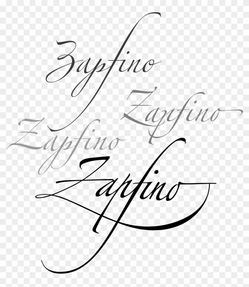 Calligraphy Underline Png - Zapfino Font Clipart