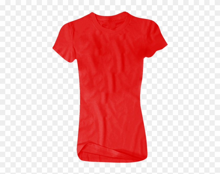 Women Tshirt Female Fashion Top - Red T Shirt Female Png Clipart #3394642