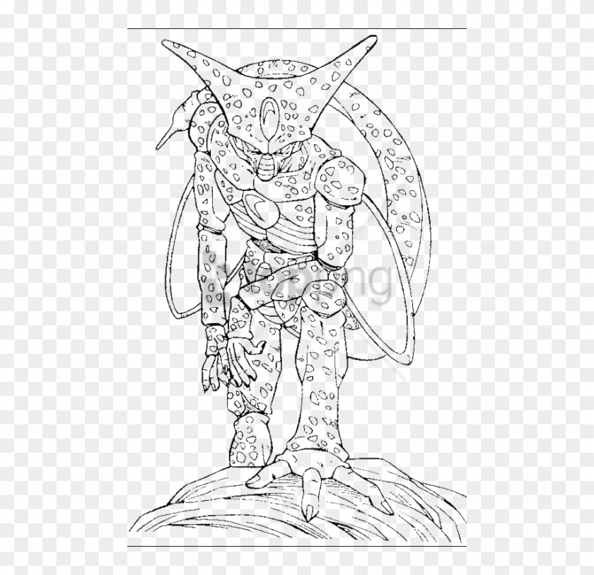 Free Png Cell Dragon Ball Para Colorear Png Image With - Célula Animal Para Dibujar Clipart