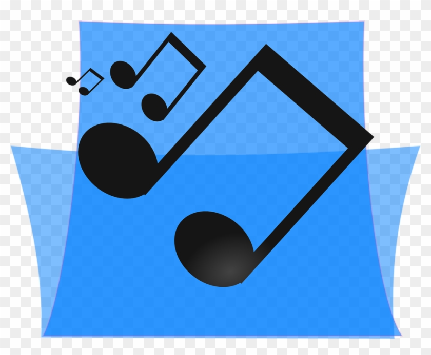Music Blue Folder Multimedia Media Sound - Music Clip Art - Png Download