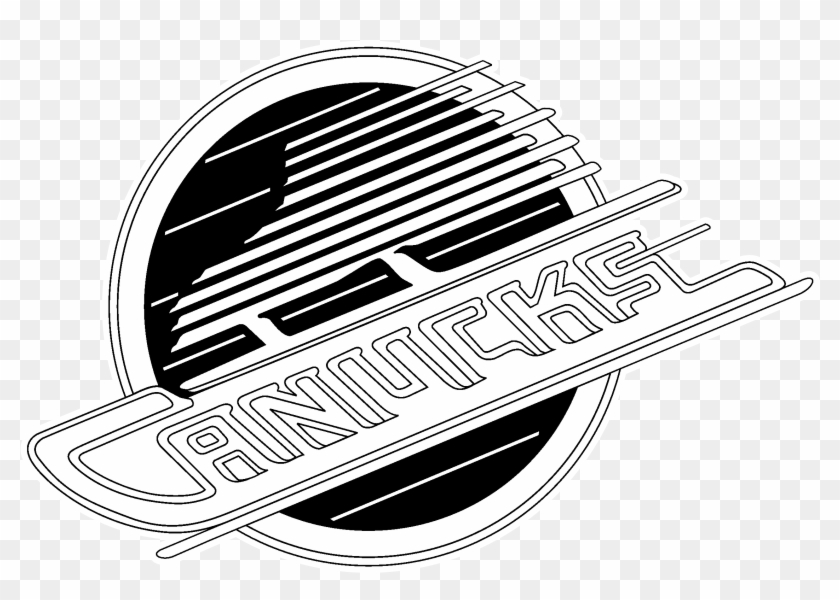 Vancouver Canucks Logo Black And White - Canucks Logo Black And White Clipart #3395901