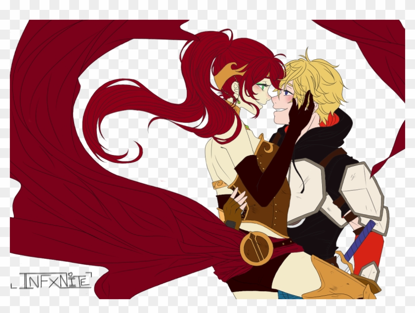 Pyrrha Nikos And Jaune Arc Clipart