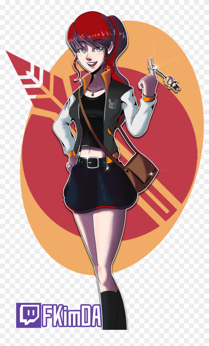 @roosterteeth Casual Pyrrha Nikos With A Pumpkin Pete's - Rwby Pyrrha Symbol Clipart