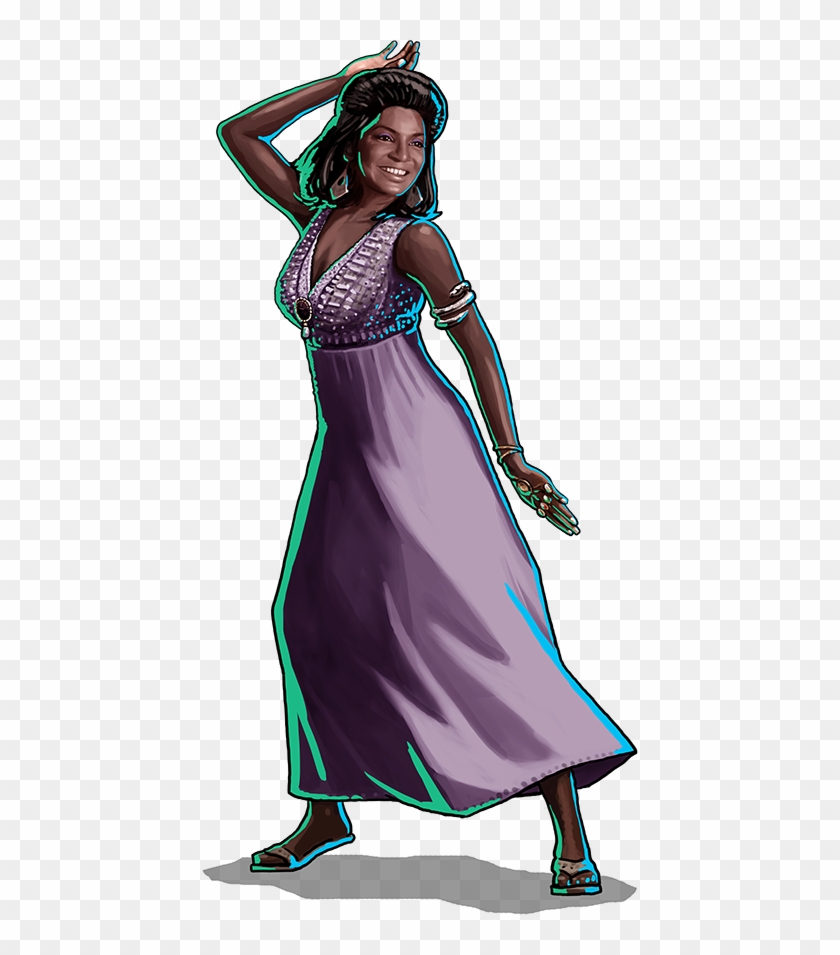 Dancing Uhura Full - Gown Clipart