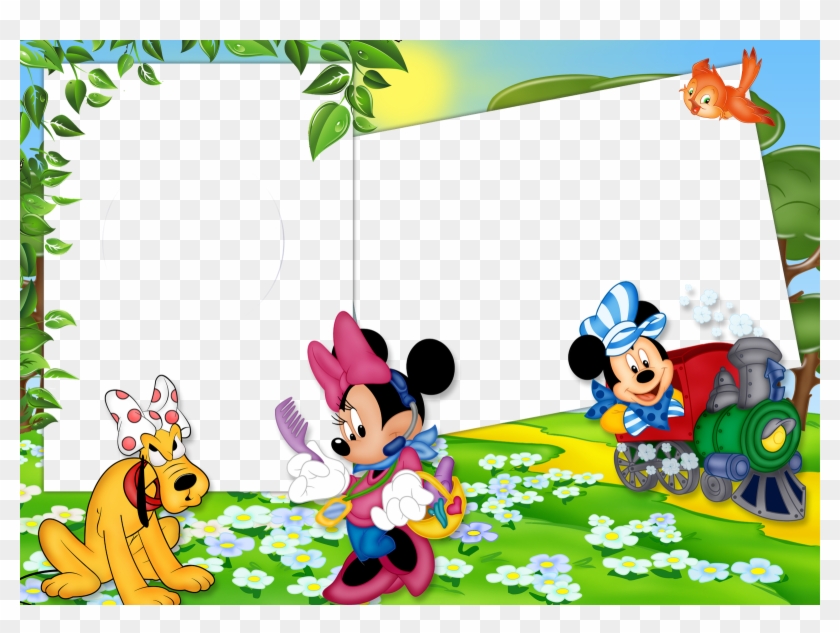 Frames Png Mickey E Minnie Central Photoshop - Cartoon Clipart