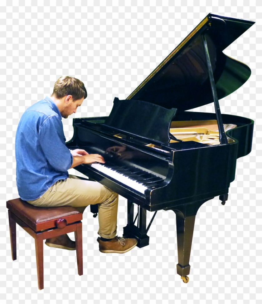 Playing Grand Piano - Person Playing Piano Png Clipart