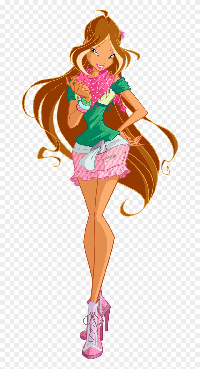 Princess-flora Images Flora Café Style Hd Wallpaper - Winx Flora Outfits Clipart #3397519