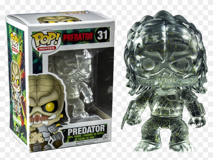 Cloaked Predator With Green Alien Blood Splatter Pop - Funko Pop Predator Clear Clipart #3397763