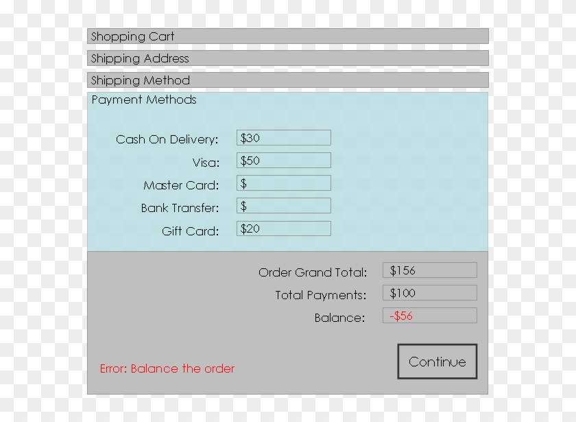 An Example Of Split Payment Implementation During Checkout - Payment Transaction Example Clipart