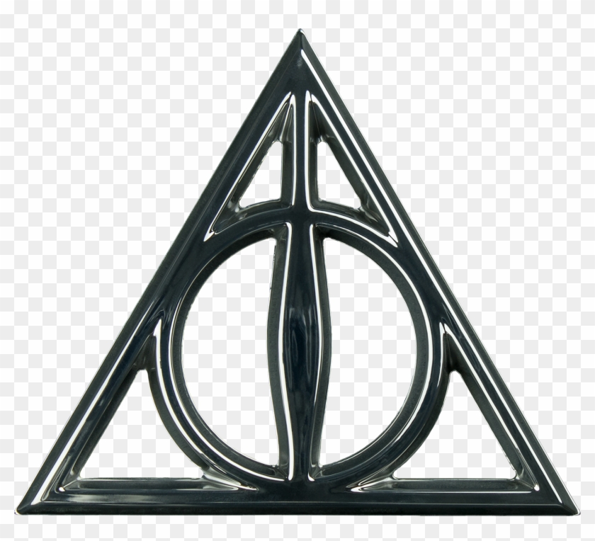 Deathly Hallows Chrome Premium Emblem - Harry Potter Deathly Hallows Symbols Clipart #3399130