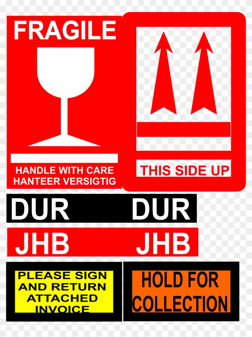 Logistics / Courier Labels - Poster Clipart