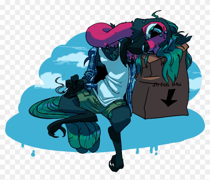 This Side Up In Smoke - Illustration Clipart