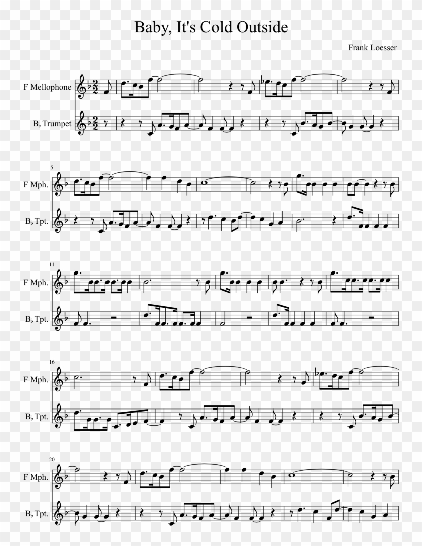 Baby, It's Cold Outside Sheet Music Composed By Frank - Zelda Lost Woods Sheet Music Guitar Clipart