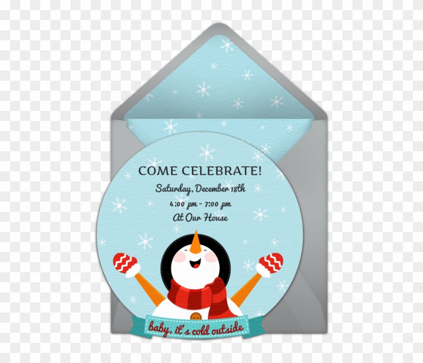 Baby, It's Cold Outside Online Invitation - Holiday Festival Christmas Clipart