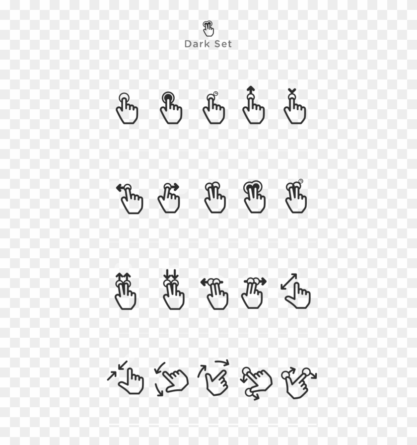 Flat Gesture Icons Pack - Gesture Icon Set Free Clipart #3399991