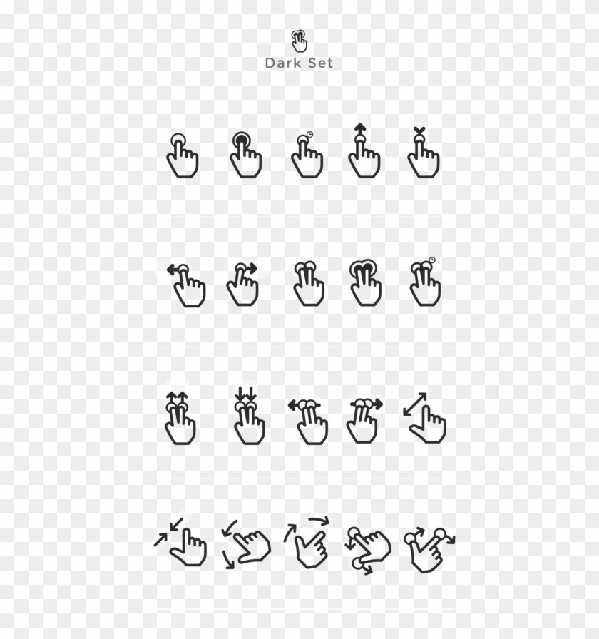 Flat Gesture Icons Pack - Gesture Icon Set Free Clipart